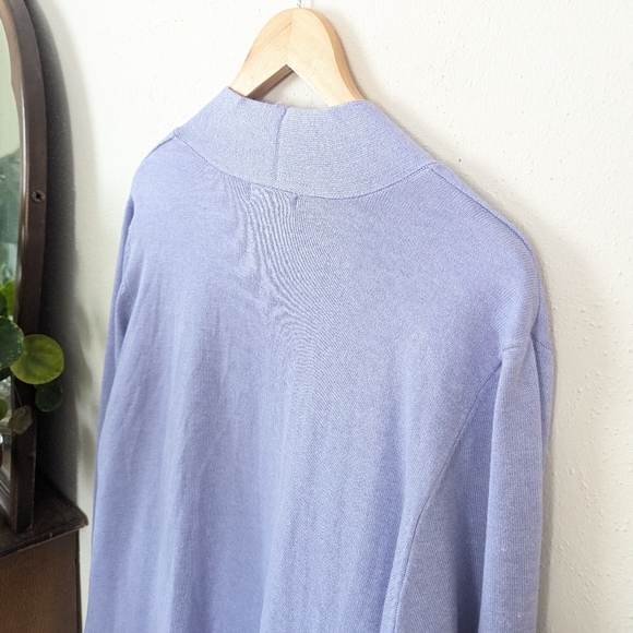 Peyton Primrose | XL | Lilac Open Front Longline Cardigan - Picture 7 of 10